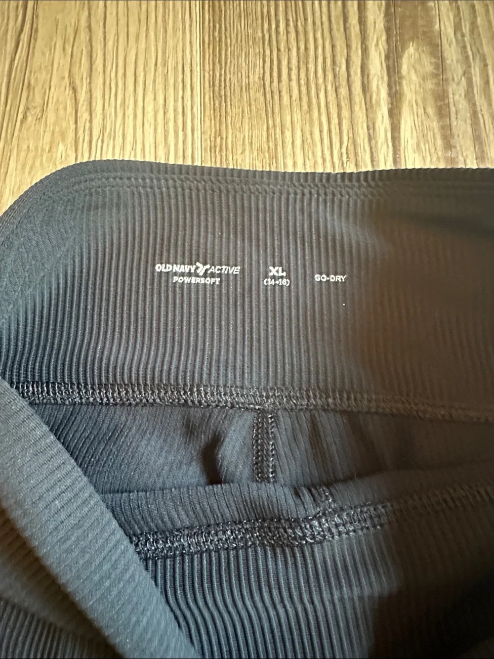 Old Navy Black Ribbed High-Waist Kids Leggings